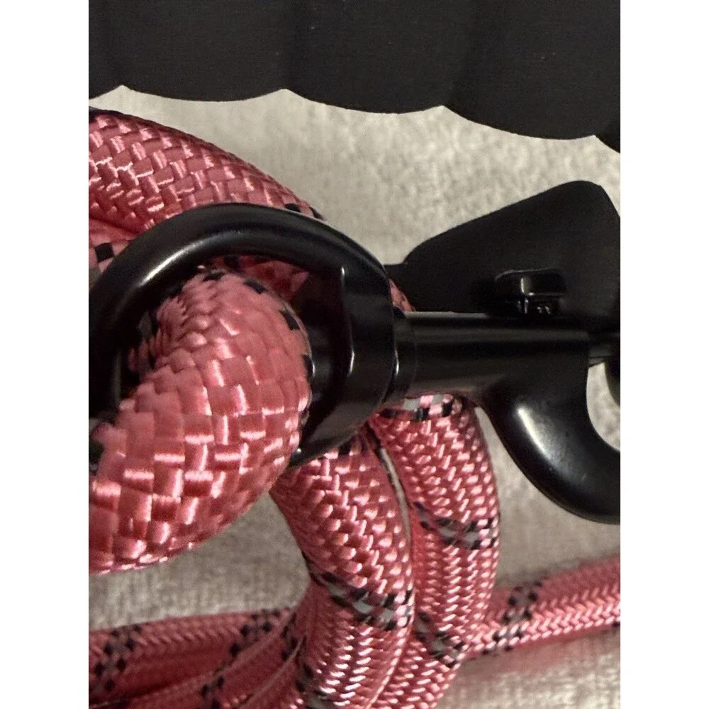 Heavy Duty pink/Blk Leash Reflective Comfort HandleW/ Swivel Hook 5Ft NWOT